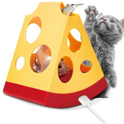 China Stocked Promotes Mental And Physical Health Rechrgeble Electronic Interactive Mouse Catching Cat Toy for sale