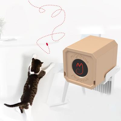 China Viable Pet Interactive Toy Searchlight Automatic Electric Rotating Hook Shaping Cat Laser Toy for sale