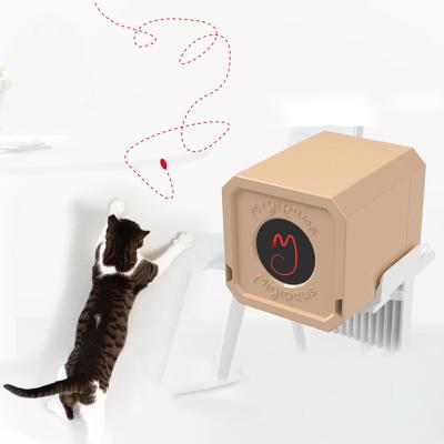 China 100 Degree Viable Irregular Rotation Cat Laser Toy Automatic Rotating Hook Training Interactive Cat Toy for sale