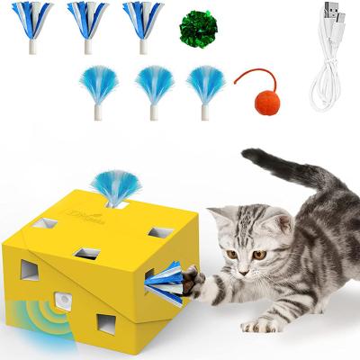 China Wholesale Electric Box Stocked Cat Toy Educational Cat Toy Cat Catching Mouse Intelligent Maze for sale