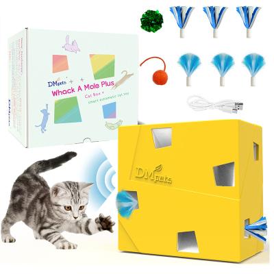 China MORE Custom Toy Cat Training Interactive Electric Intelligent Cat Maze Boxes Smart Feather Box Support Viable for sale