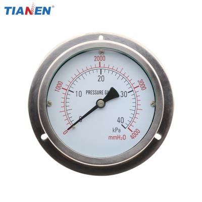 China YE-100 ZT YE-100ZT Bourdon tube steering capsule axial pressure gauge for sale