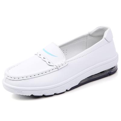 China Wholesale Anti-Slip Customized Comfortable White Leather Nursing Shoe For Nurses Doctors And Women Nursing Shoes for sale