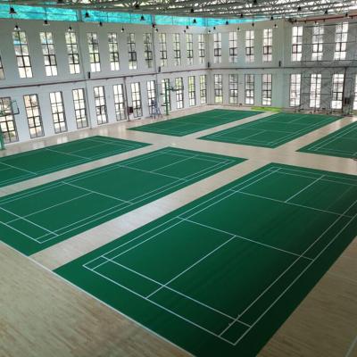 China Eco - Friendly Badminton Indoor Portable Sports Floor Mat for sale