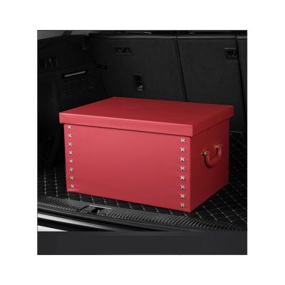 China Luxury Manufacturer Wholesale Trunk Organizer Car Leather Case/Storage Box for sale