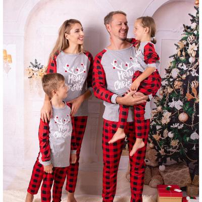 China Navidenas Breathable Nightgowns Kids Pajamas Couple Pajamas Cotton Christmas Pajamas Family Matching Set for sale