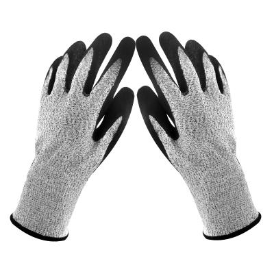 China Anti-cut Latex Anti Wrinkle Gloves Safety Work Work Gloves Grade 5 Anti Cut Gloves for sale