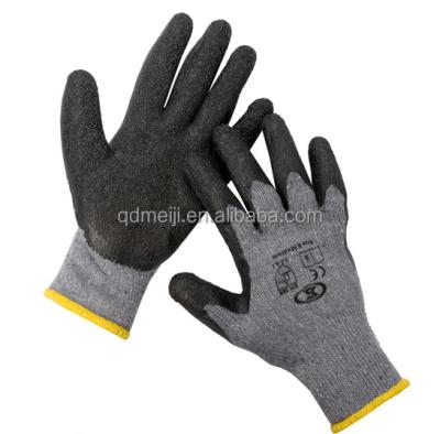 China Breathable/Durable/Keep Warm EN388 10 Gauge Gray Latex Coated Safety Work Construction Gripper Latex Gloves for sale