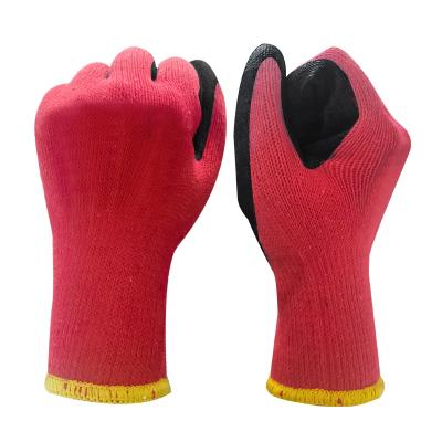 China Wholesale Construction Work Gloves Cotton Shell Latex Coated Knit Work Gloves Cheap for sale