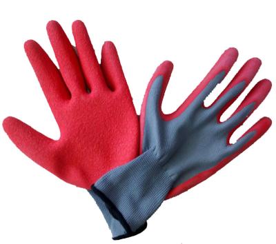 China Flexible Safety 13g Glove Cheap Rubber Dipped Latex Coated Work Gloves Gloves For Construction Wholesale for sale