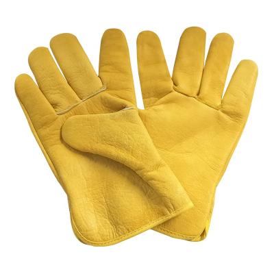 China Wholesale High Quality Anti-impact Cow Split Leather Gloves Warm Safety Work Gloves for sale