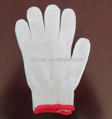 China Gauze Anti-Slip Gloves White Cotton Knit Glove Cheap Cotton Glove for sale