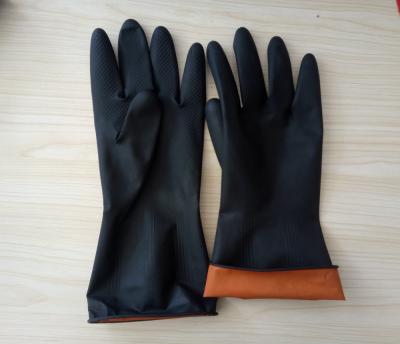 China Custom Latex Rubber Long Gloves Unlined Chemical Resistant Latex Working Gloves For Industry Household Cleaning And Washing for sale