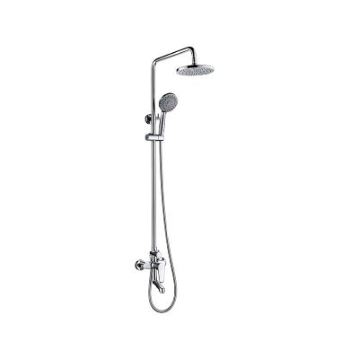 China Without Sliding Bar Bravat Shower Bar Shower Set Wall Mounted Shower Column for sale