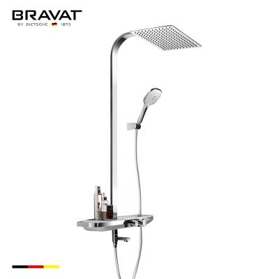 China Without Shower Wall Mounted Mixer Tap Bravat Style Thermostat Style Faucet Rainfall Shower Mixer Set Modern Wall Mounted Bath for sale