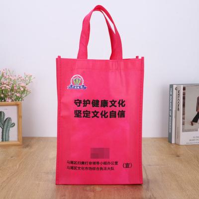 China Recyclable wholesale custom printed eco friendly non woven fabric shopping tote bag laminated nonwoven laminated shopping bag for market for sale