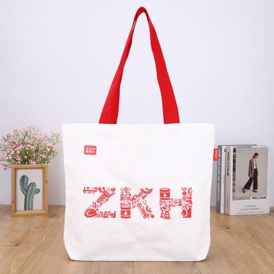 China High Quality And Durable Printed Canvas Handled For Women Handbag Tote Bags Canvas Wholesale Bag for sale