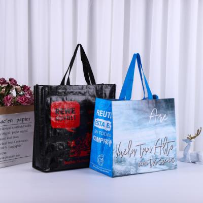 China Promotional Recyclable Custom Recyclable Custom Nonwoven Fabric Shopping Bag Colors Film Recyclable Black Nonwoven Bag for sale