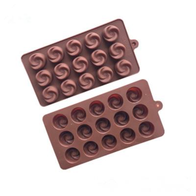 China DIY Viable Homemade Cookies Cookies Molds Birthday Cake Vortex Shaped Decorating Tool Silicone Chocolate Mold for sale