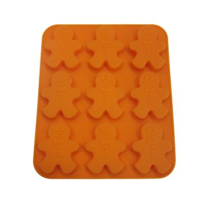 China DIY Viable Homemade Cookies Cookies Molds Gingerbread Man Shaped Cake Decorating Tool Silicone Chocolate Mold for sale