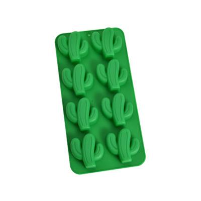 China Reusable Cactus Shape Ice Cream Maker Food Grade Silicone Chocolate Mold Viable Decoration Tray Mold for sale