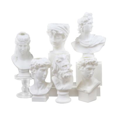 China David Bust Plastic Planter Creation Core Resin Decor Flower Potted Home Sculpture Statue David Vase Indoor Outdoor Greek Succulent Garden Planter Statue for sale