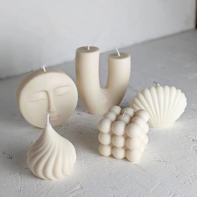 China Custom Hot Geometric Spiral Handmade 3d Candle Mold Diy Irregular Candle Mold for sale