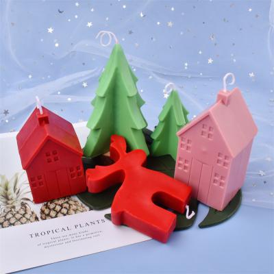 China Viable Popular Holiday 3D Candle Mold Silicone Christmas Series Candle Mold Suitable For DIY Christmas Handmade Mold for sale