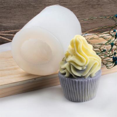 China Viable Creative Silicone Mold Round Cake Cup Muffin DIY Ice Cream Candle Silicone Mold Making for sale