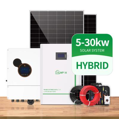 China 600W Hybrid Solar System Kit 3 Phase Solar Generator With Panel Completed Set for sale