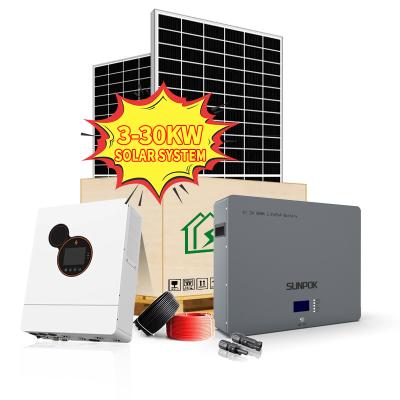 China ODM LCD Display Hybrid Solar System Kit On Off Grid Hybrid Solar Panel Power System Te koop