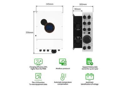 Chine inverseur solaire de 6kw 8kw 48v outre des convertisseurs à énergie solaire d'inverseur de puissance d'inverseur de grille pour le système de stockage à vendre