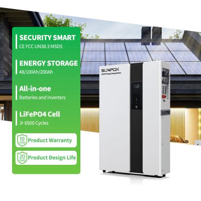 China Sunpok Energy Home Battery Storage System All In One For Solar Stacked Lithium Batteries for sale