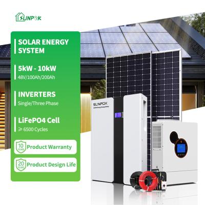 China 5KW 10KW 12KW Solar Energy Battery Storage Systems Hybrid Set for sale