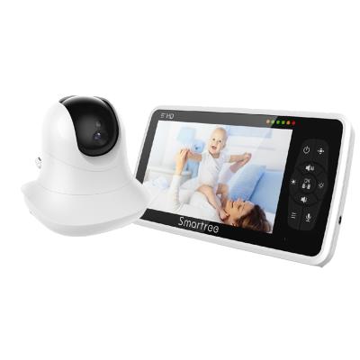 China 2021 New PAN-TILT 5 Inch HD Pan/Tilt Baby Monitor, Baby Camera Baby Nanny Camera for sale