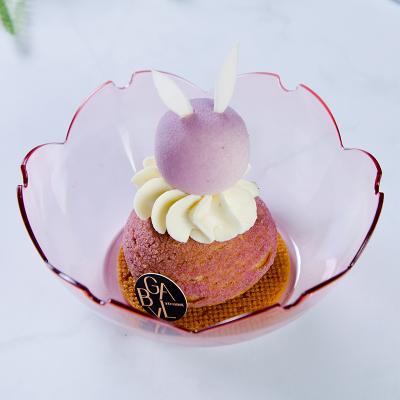 China High quality food grade, good prices plastic creative small pastry ice cream cherry blossom bowl for sale