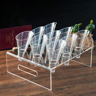 China Food grade clear plastic dessert cup disposable plastic dessert table shelf for sale