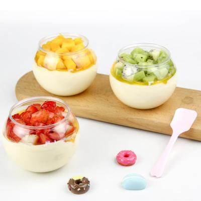 China Disposable Plastic Cup Single Wall Creative Transparent Pet Tiramisu Cup Cake Dessert Cups Foam Mousse Cup for sale