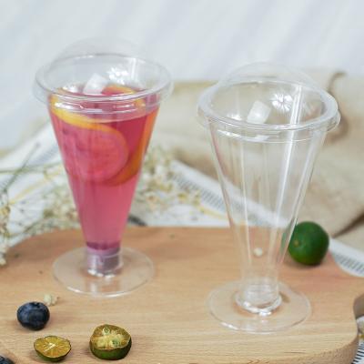 China Hot Selling High Quality Cold Type Plastic Tumbler Food Grade Beverage Juice Wine Glass Cup for sale