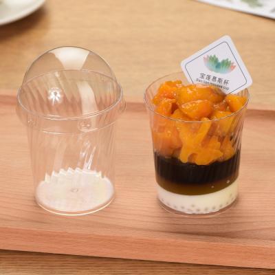 China Disposable Plastic Dessert Cups Single Wall Plastic Clear Plastic Dessert Cups for sale