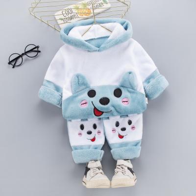 China Children's thermal pajamas set winter girl's cute coral velvet pajamas kids cotton flannel pajamas for sale