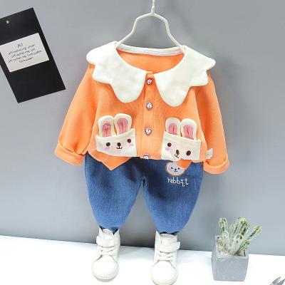 China Superior + Wholesale Matching Panty Sets Guangzhou Clothing Children Wear Girl Dress Sweater Cardigan Bright Colors Sweet 2 Piece Suit Girls Dresses for sale