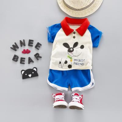 China Fashion\comfortable\durable baby boy clothes new children's suits for 2020 baju anak summer clothes 1-4 years old cartoon baby boy clothing sets for sale