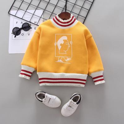 China QUICK DRY Made in China Children's Sweater Boy Clothes Cartoon Pattern Sweaters Kids Long Sleeves Small Collar 1-4 Years Children Clothes for sale