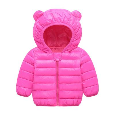 China Anti-Shrink Children's Winter Short Hooded Boy And Girl Warm Waterproof Cotton-Padded Zipper Jacket Coat for sale