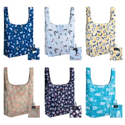 China Custom Eco Friendly Reusable Grocery Folding Bags Foldable Shopping Bags For Shopping for sale