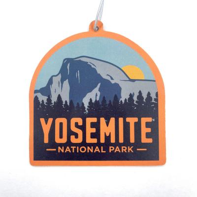 China 2mm cotton Yosemite Yellowstone National Park air freshener paper custom paper for car for sale