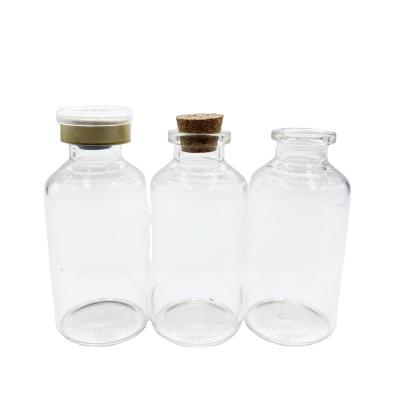 China Personal Care Glass Vials Rose Top Empty Gold Bottle Glass Vaccine Vial 15ml for sale