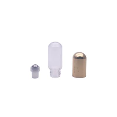 China 10ml Personal Care Sliver Roll-On Perfume Bottle Metal UV Coating Ball Rollon Oil Glass Bottles With for sale