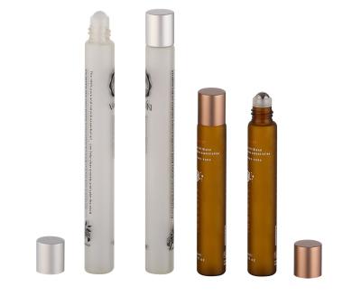 China Perfume Roller Filling Bottles For Essential Oils High Quality Amber 10ML White And Gold 10ml Roller Bottle for sale